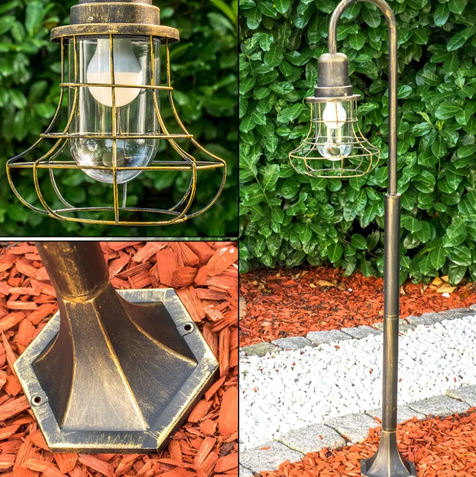 Borne Lumineuse Borkan Brun Dore, 1 Lumiere