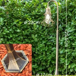 Borne Lumineuse Borkan Brun Dore, 1 Lumiere