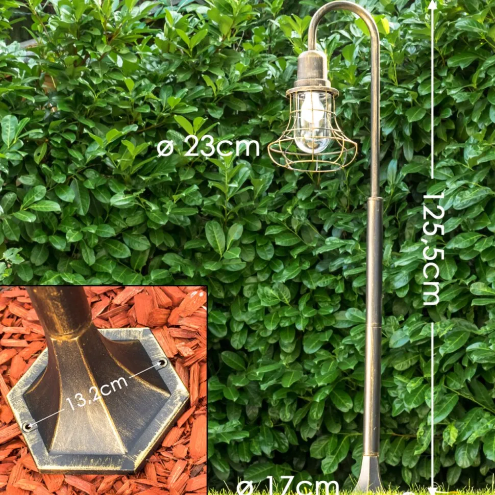 Borne Lumineuse Borkan Brun Dore, 1 Lumiere