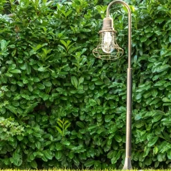 Borne Lumineuse Borkan Brun Dore, 1 Lumiere