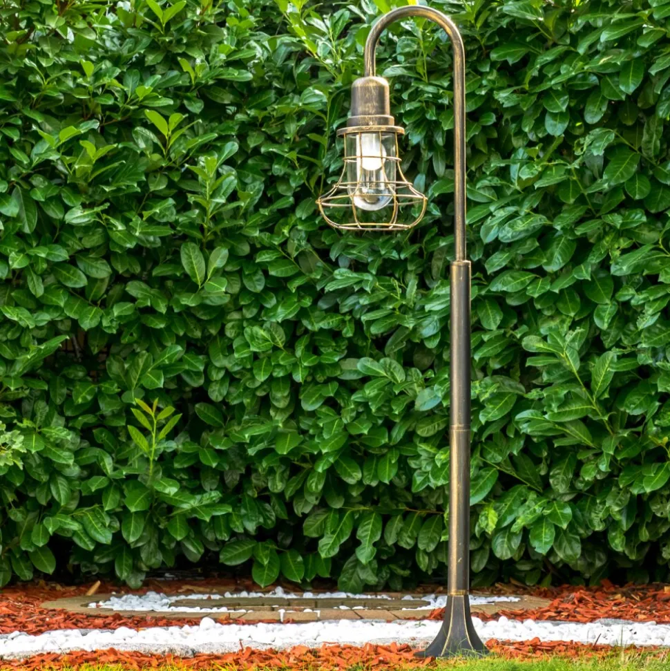 Borne Lumineuse Borkan Brun Dore, 1 Lumiere