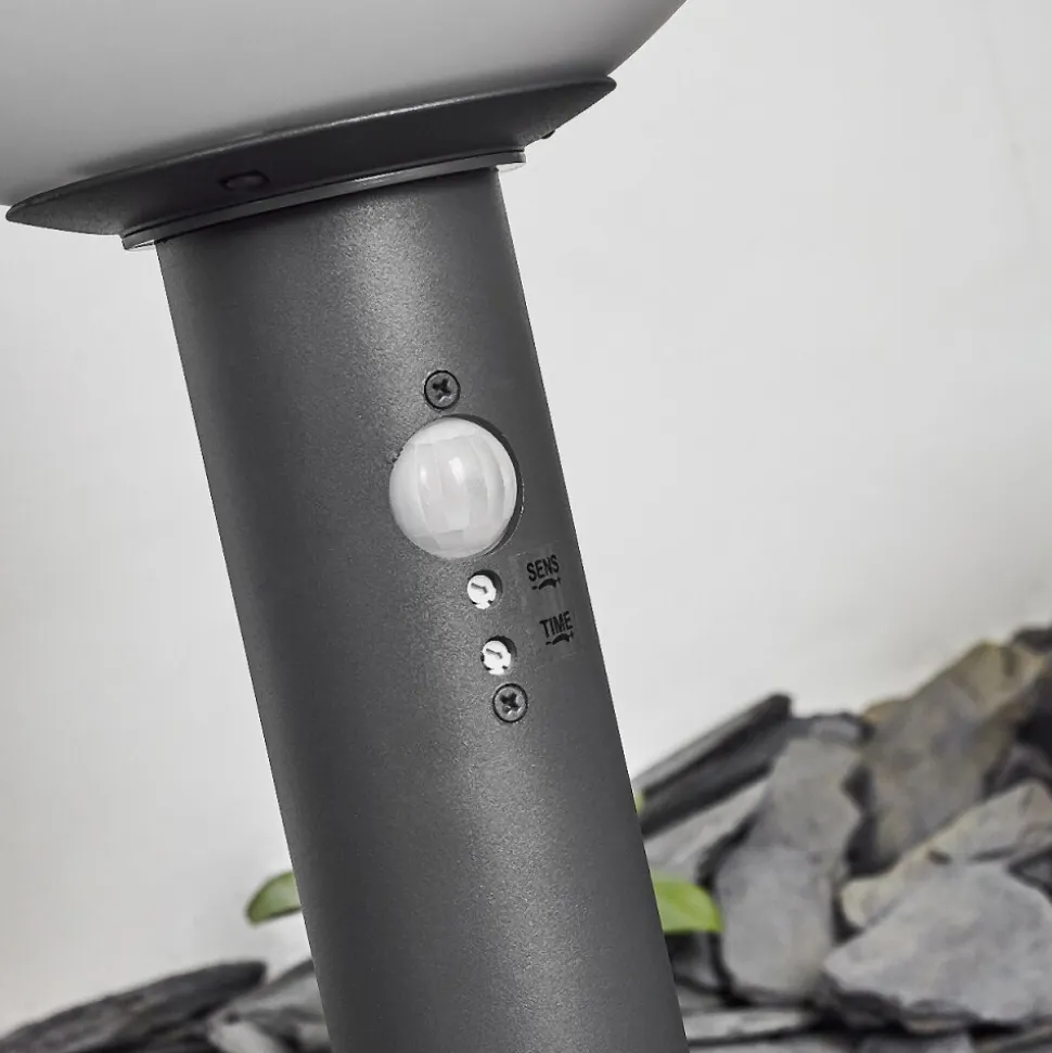 Borne Lumineuse Bubodefo Anthracite, 1 Lumiere, Detecteur De Mouvement