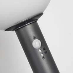 Borne Lumineuse Bubodefo Anthracite, 1 Lumiere, Detecteur De Mouvement