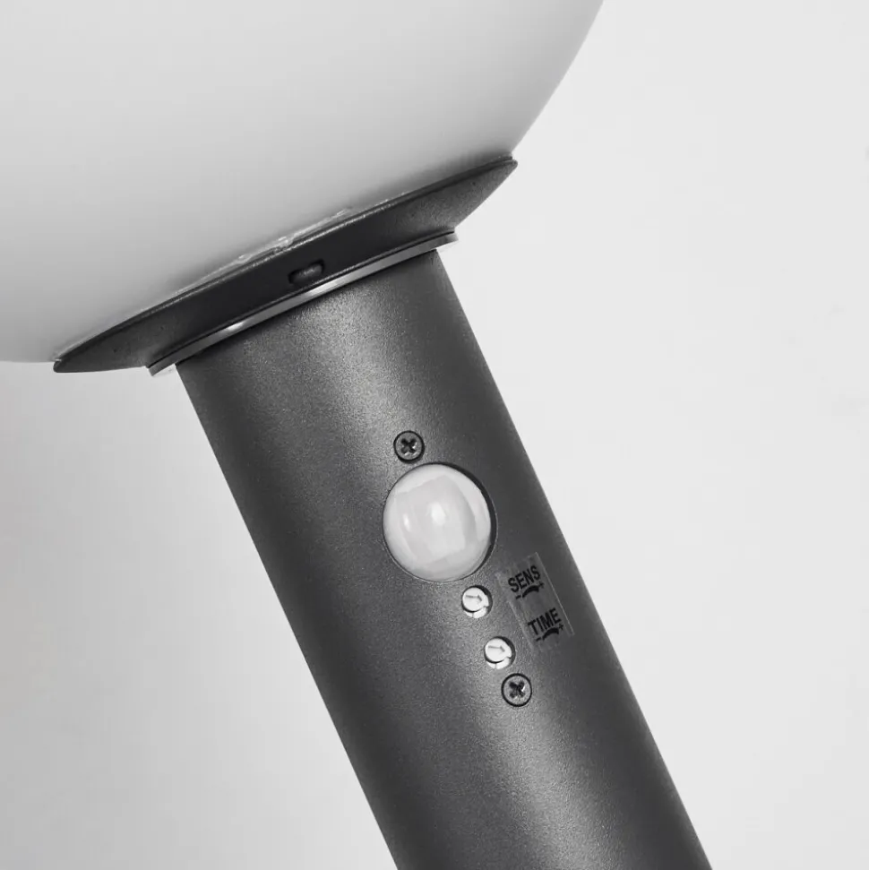 Borne Lumineuse Bubodefo Anthracite, 1 Lumiere, Detecteur De Mouvement