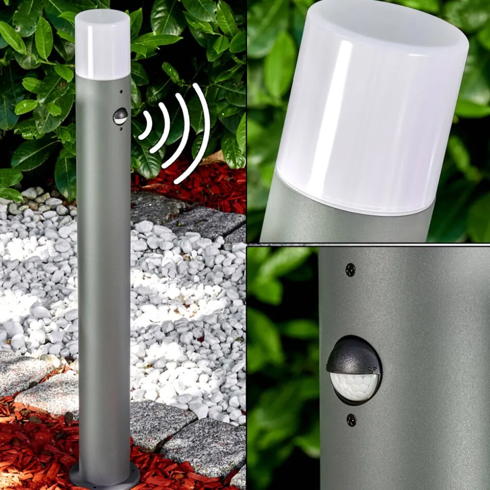 Borne Lumineuse Buhrkall Anthracite, 1 Lumiere, Detecteur De Mouvement