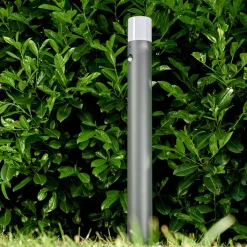Borne Lumineuse Buhrkall Anthracite, 1 Lumiere, Detecteur De Mouvement