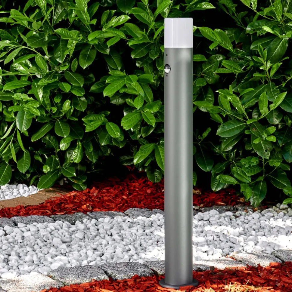 Borne Lumineuse Buhrkall Anthracite, 1 Lumiere, Detecteur De Mouvement
