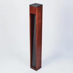 Borne Lumineuse Byremo Bois Fonce, Noir, 1 Lumiere