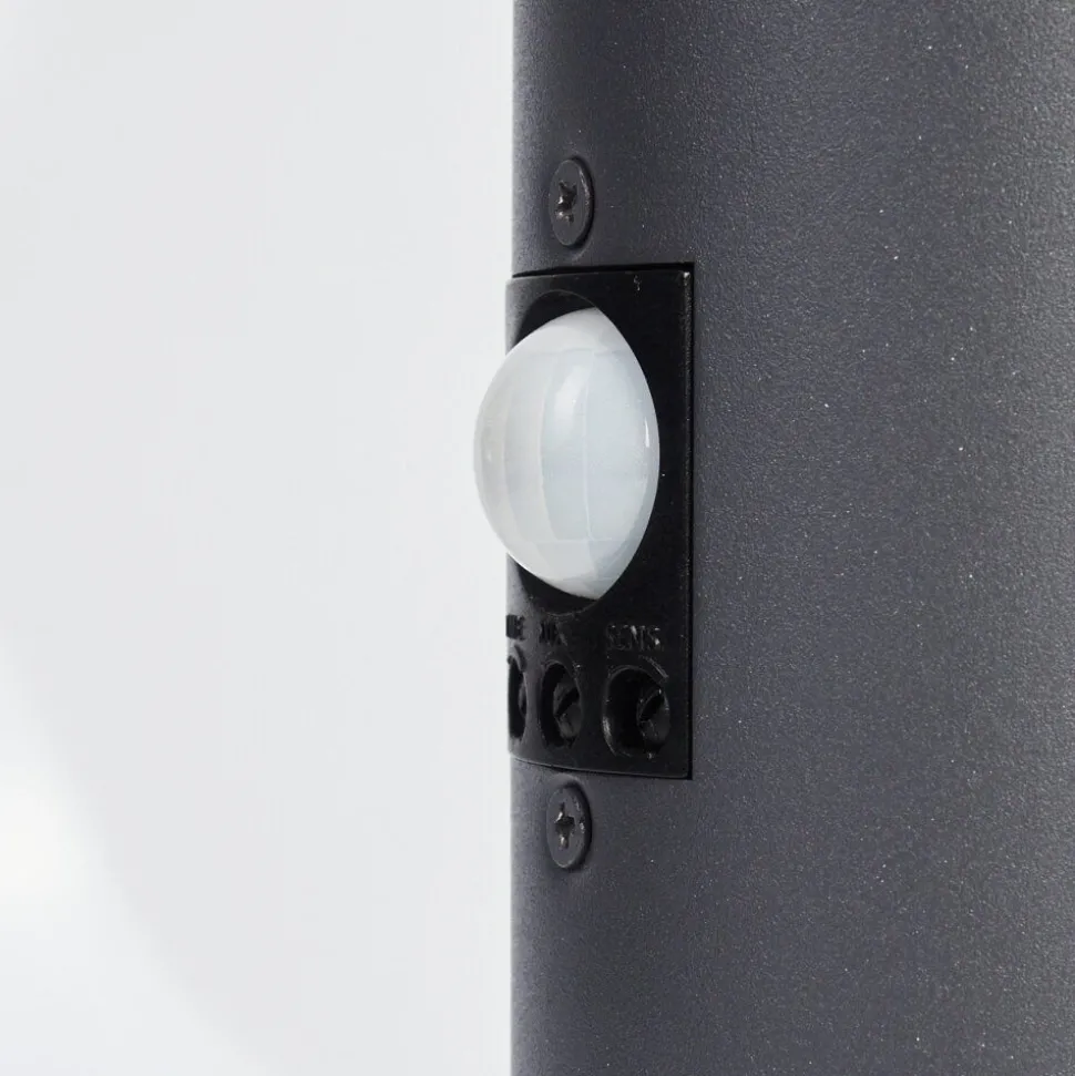 Borne Lumineuse Caserta Anthracite, 1 Lumiere, Detecteur De Mouvement