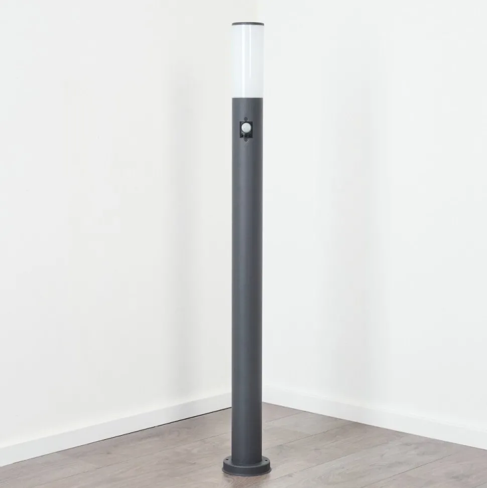 Borne Lumineuse Caserta Anthracite, 1 Lumiere, Detecteur De Mouvement