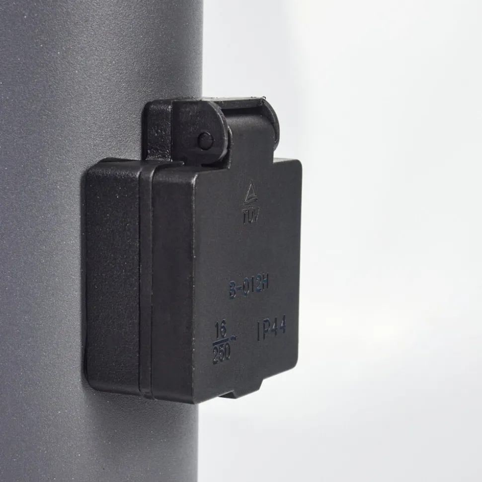 Borne Lumineuse Caserta Anthracite, 1 Lumiere, Detecteur De Mouvement