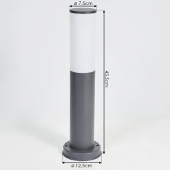 Borne Lumineuse Caserta Anthracite, 1 Lumiere