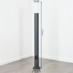Borne Lumineuse Caserta Anthracite, 1 Lumiere
