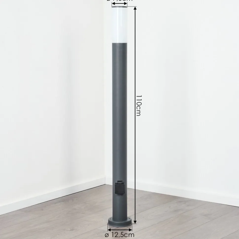 Borne Lumineuse Caserta Anthracite, 1 Lumiere