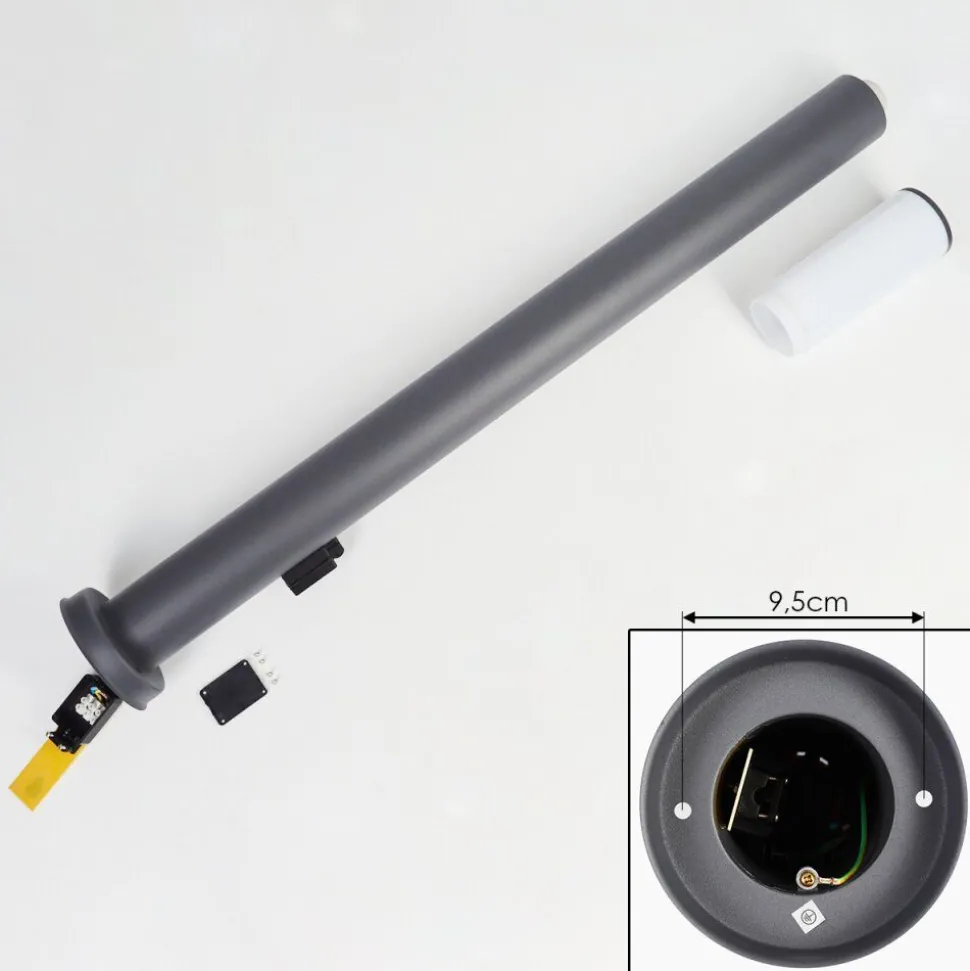Borne Lumineuse Caserta Anthracite, 1 Lumiere