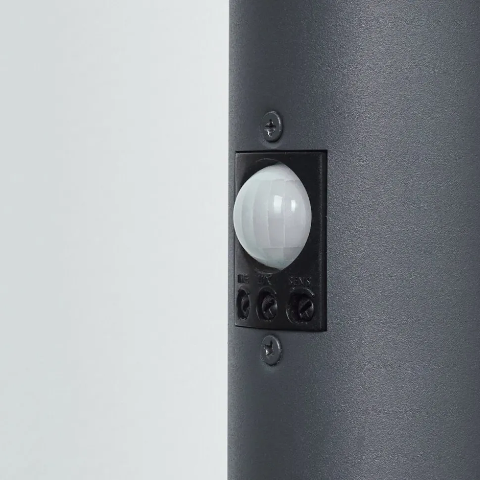 Borne Lumineuse Caserta Anthracite, 1 Lumiere, Detecteur De Mouvement