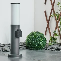Borne Lumineuse Caserta Anthracite, 1 Lumiere