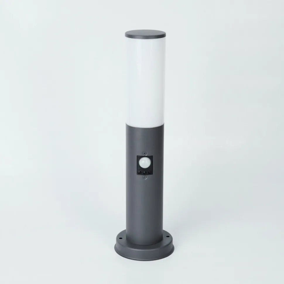 Borne Lumineuse Caserta Anthracite, 1 Lumiere, Detecteur De Mouvement