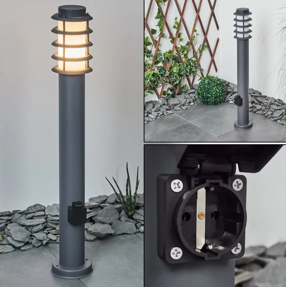Borne Lumineuse Caserta Anthracite, 1 Lumiere