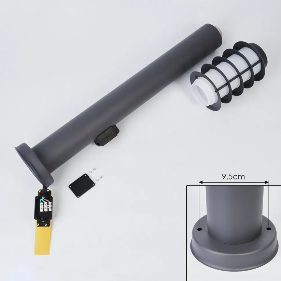 Borne Lumineuse Caserta Anthracite, 1 Lumiere