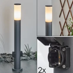 Borne Lumineuse Caserta Anthracite, 1 Lumiere