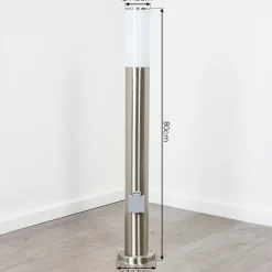 Borne Lumineuse Caserta Nickel Mat, 1 Lumiere