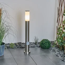 Borne Lumineuse Caserta Nickel Mat, 1 Lumiere