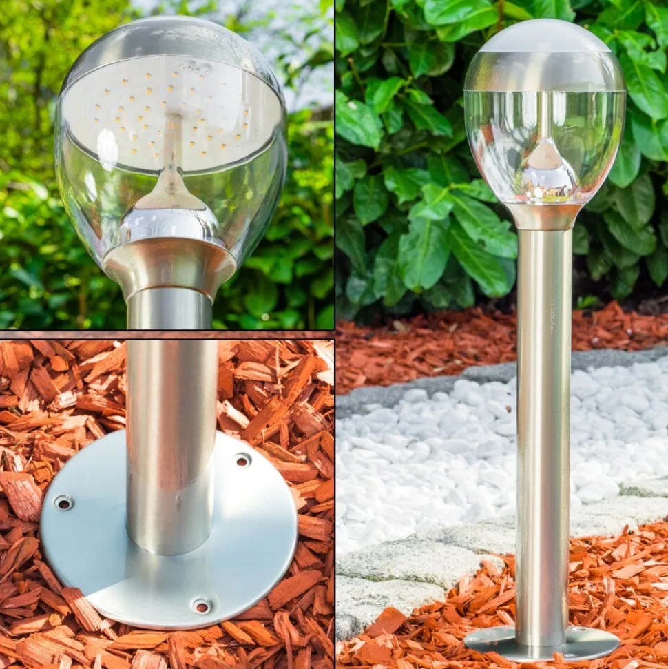 Borne Lumineuse Cordova Led Acier Inoxydable, 1 Lumiere