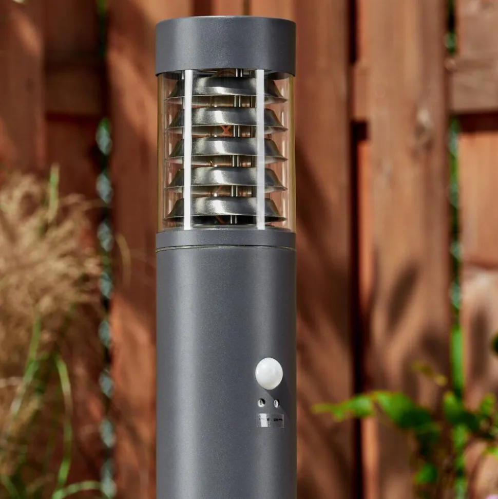 Borne Lumineuse Dakar Anthracite, 1 Lumiere, Detecteur De Mouvement