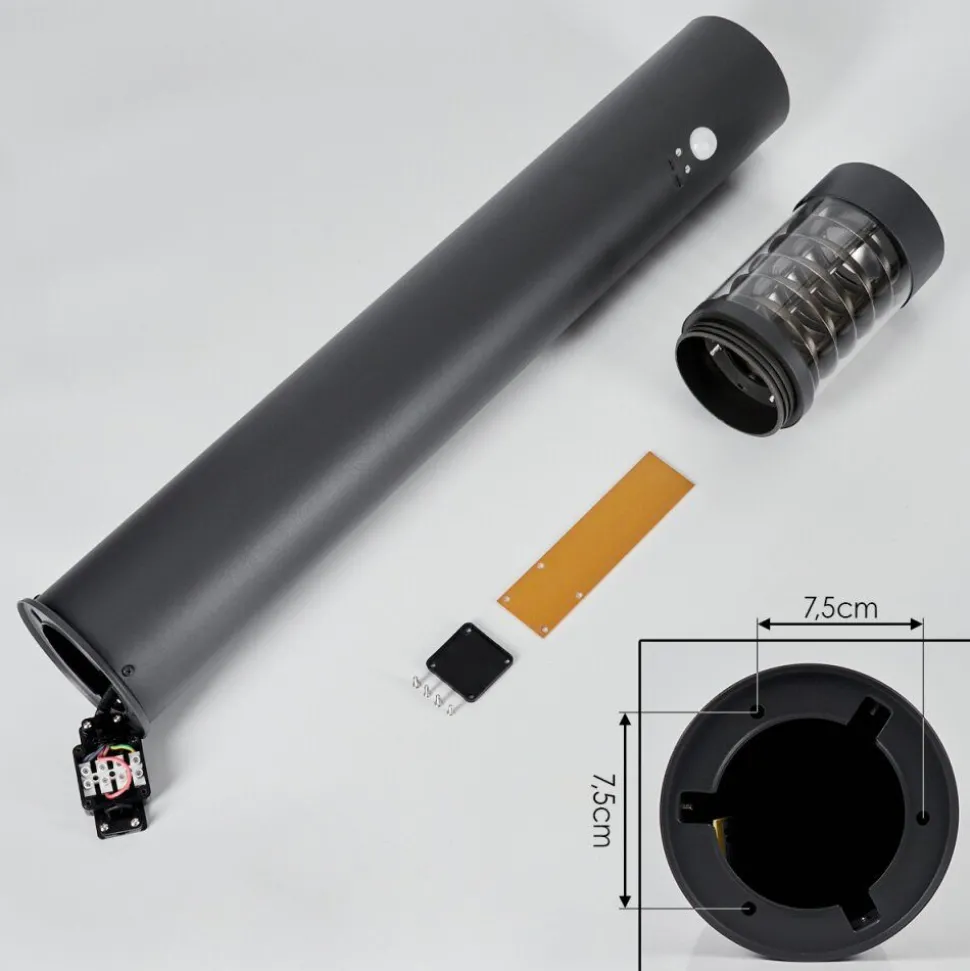 Borne Lumineuse Dakar Anthracite, 1 Lumiere, Detecteur De Mouvement