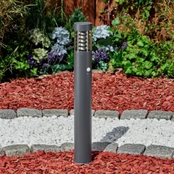 Borne Lumineuse Dakar Anthracite, 1 Lumiere, Detecteur De Mouvement