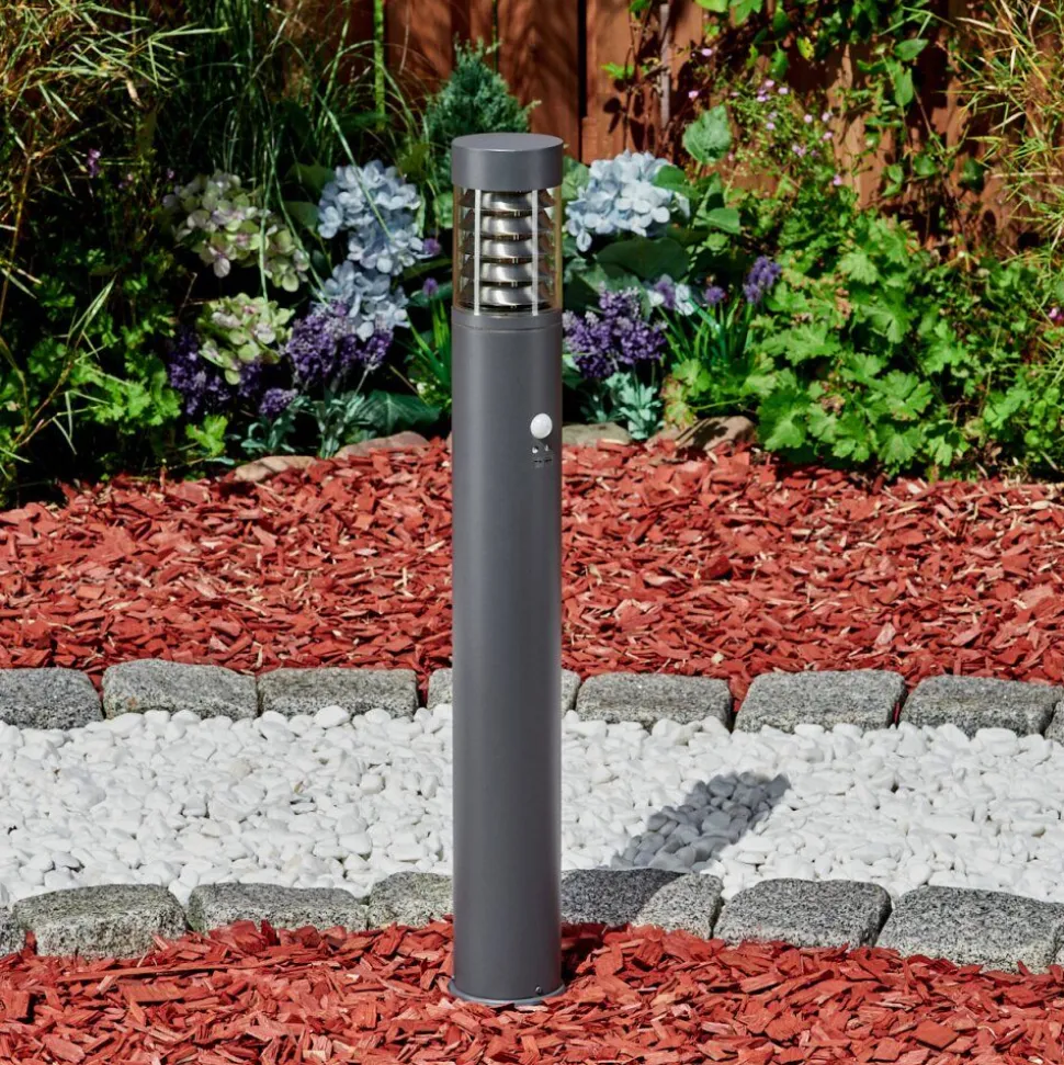 Borne Lumineuse Dakar Anthracite, 1 Lumiere, Detecteur De Mouvement