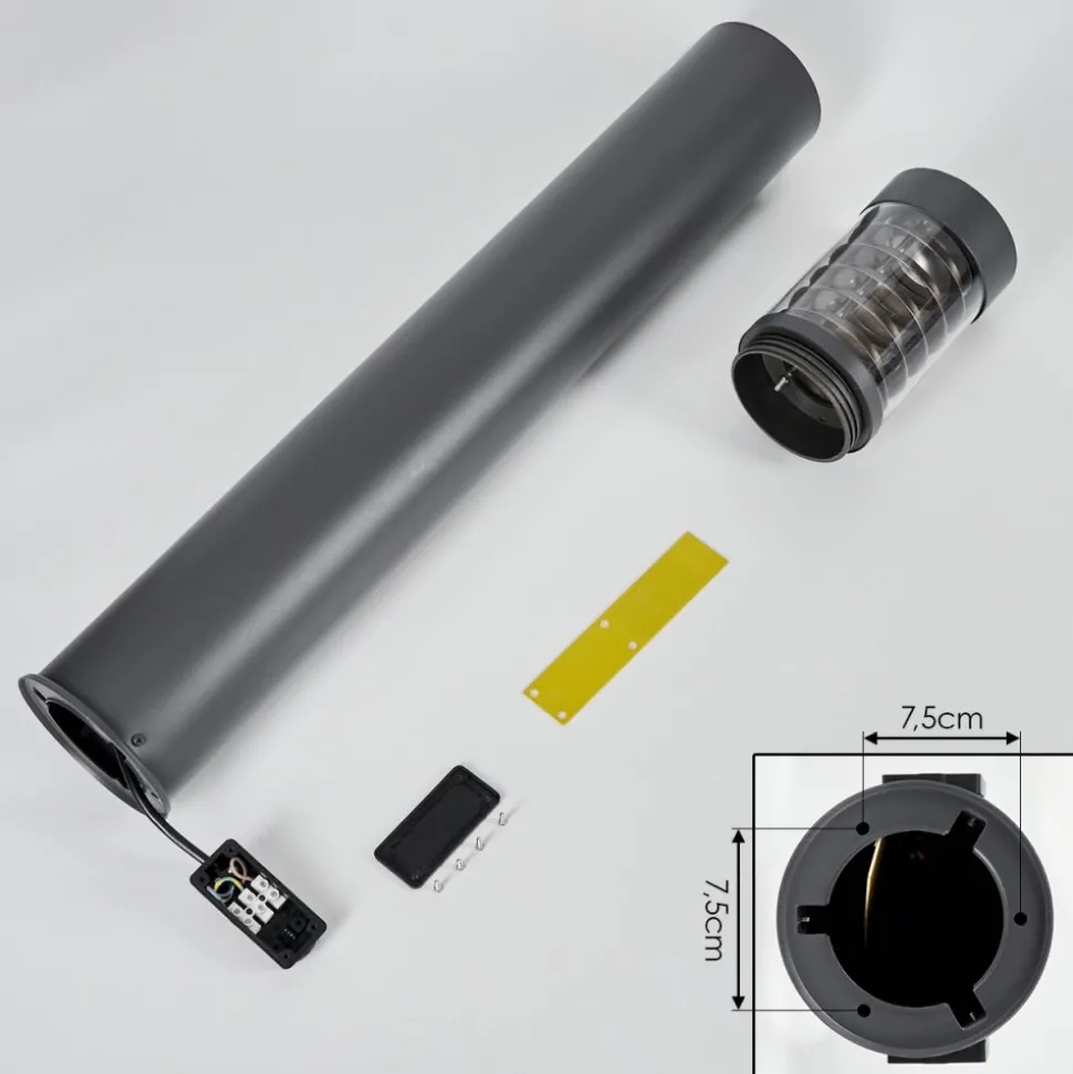 Borne Lumineuse Dakar Anthracite, 1 Lumiere