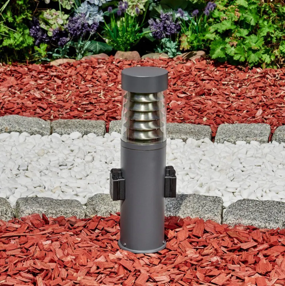 Borne Lumineuse Dakar Anthracite, 1 Lumiere