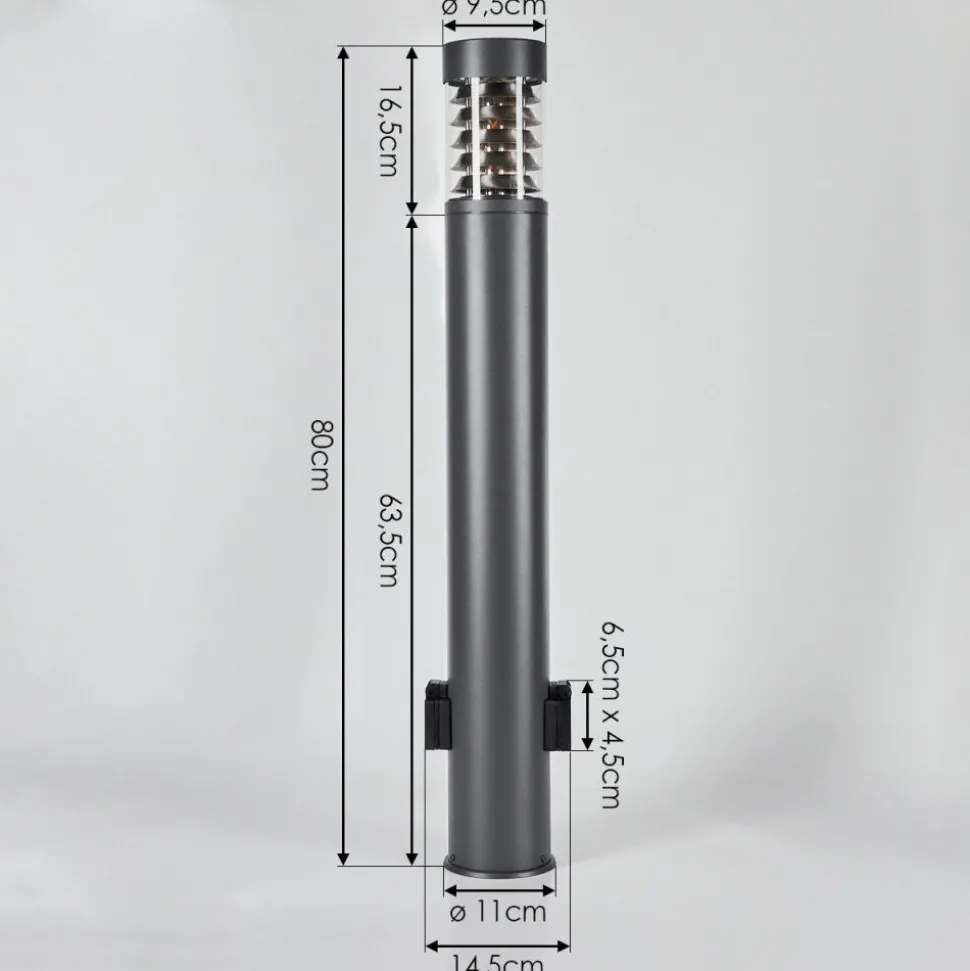 Borne Lumineuse Dakar Anthracite, 1 Lumiere