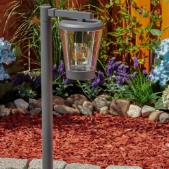 Borne Lumineuse Eloida Anthracite, 1 Lumiere