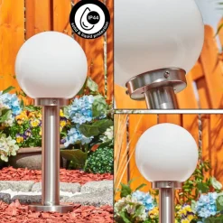 Borne Lumineuse Enara Nickel Mat, 1 Lumiere