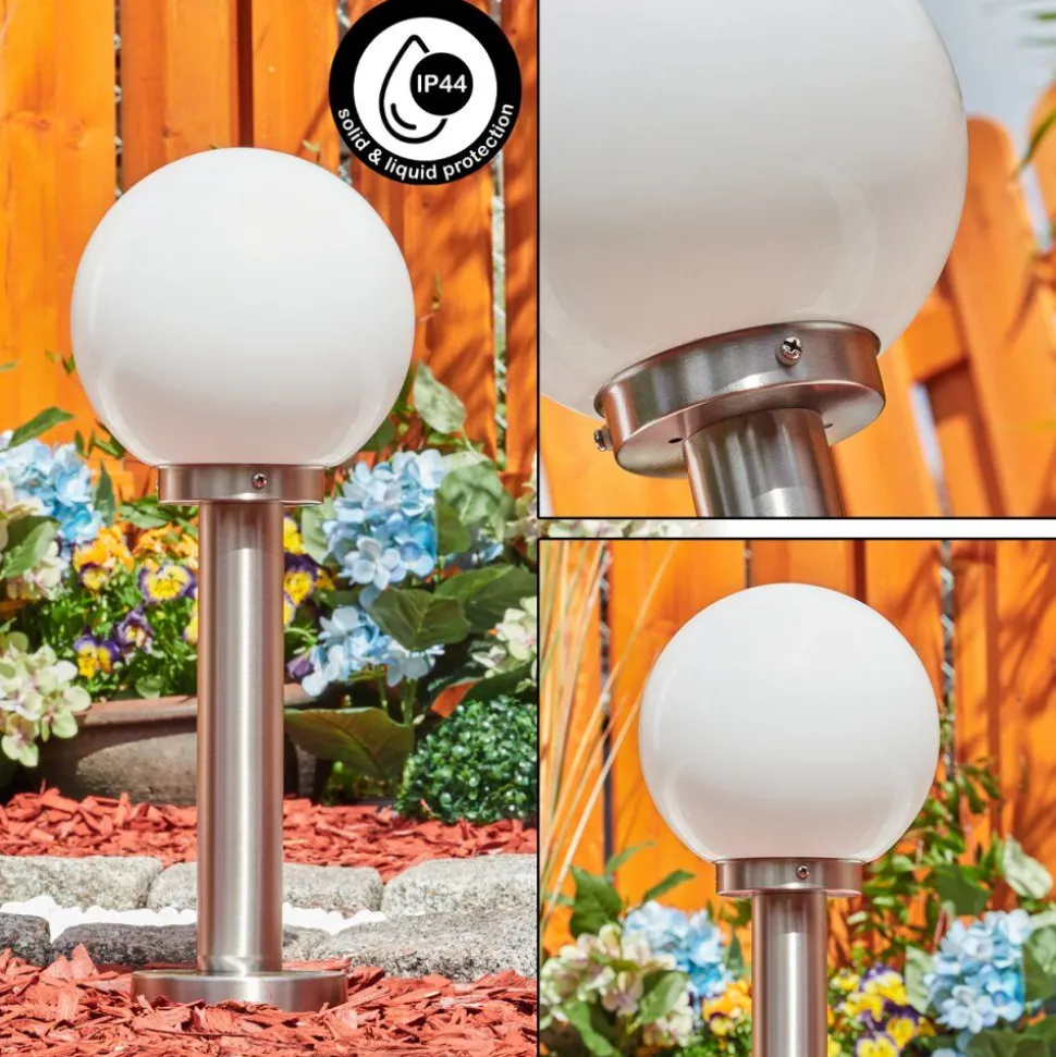 Borne Lumineuse Enara Nickel Mat, 1 Lumiere