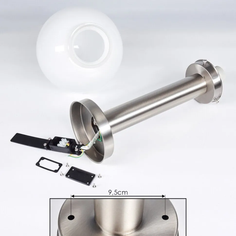 Borne Lumineuse Enara Nickel Mat, 1 Lumiere