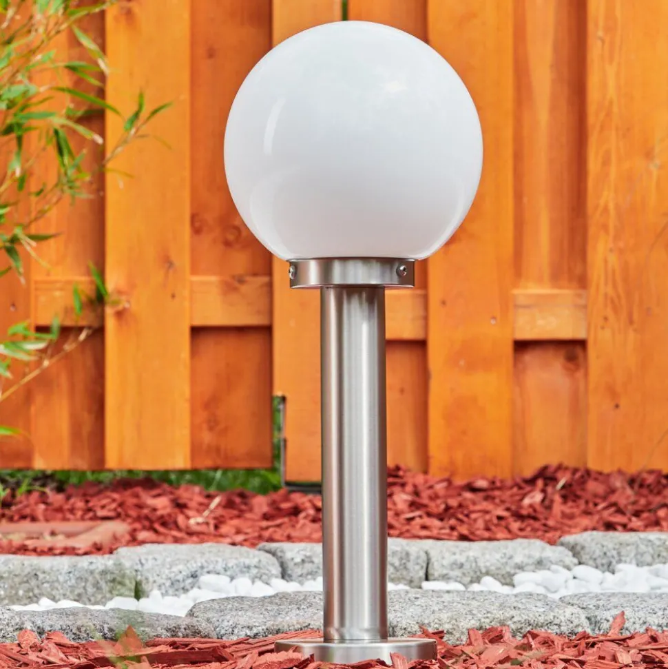Borne Lumineuse Enara Nickel Mat, 1 Lumiere