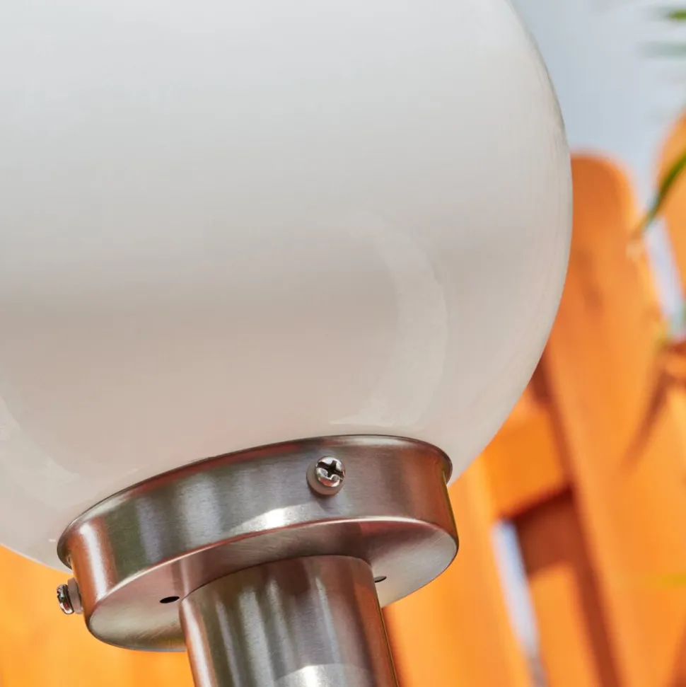 Borne Lumineuse Enara Nickel Mat, 1 Lumiere