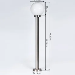 Borne Lumineuse Enara Nickel Mat, 1 Lumiere