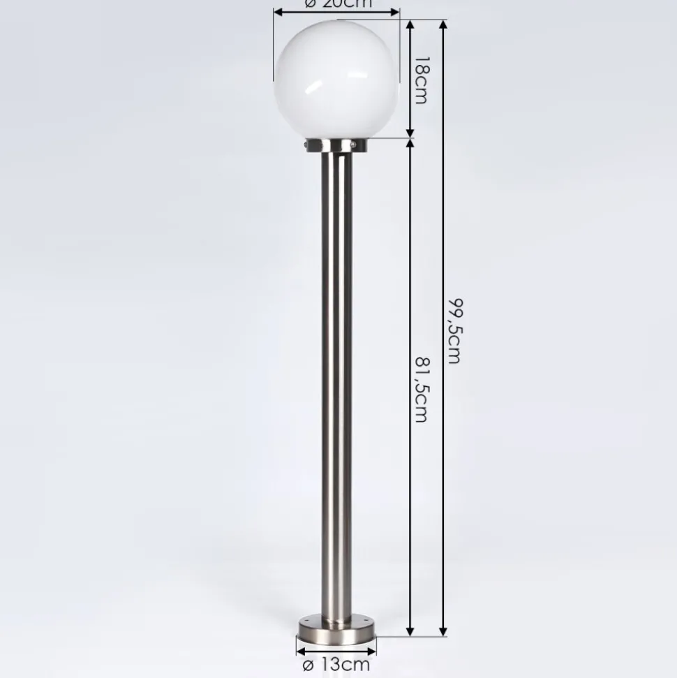 Borne Lumineuse Enara Nickel Mat, 1 Lumiere