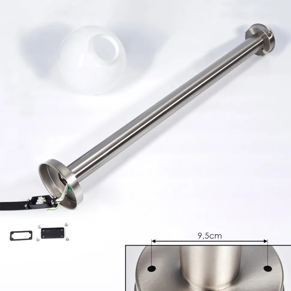 Borne Lumineuse Enara Nickel Mat, 1 Lumiere