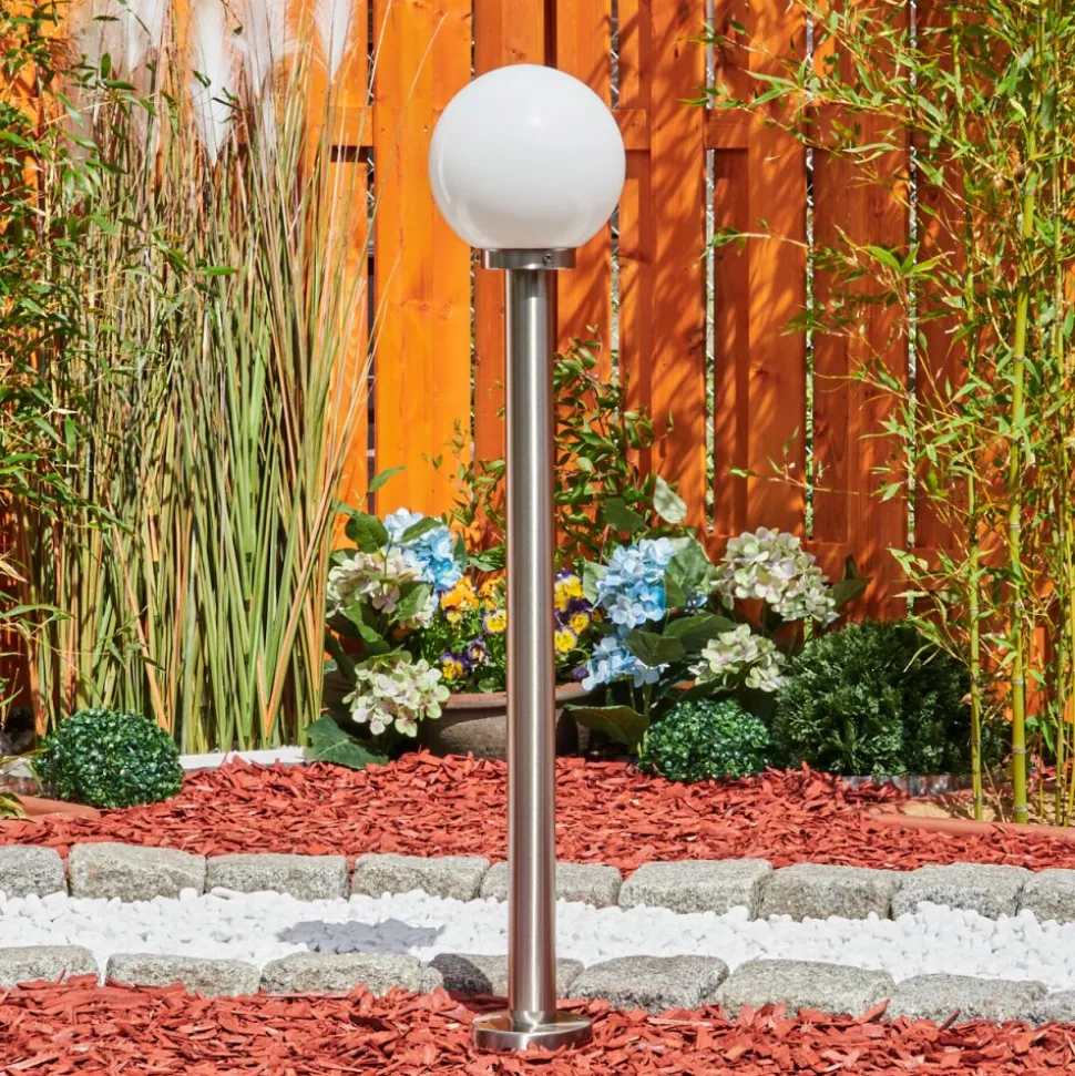 Borne Lumineuse Enara Nickel Mat, 1 Lumiere