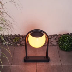 Borne Lumineuse Festau Noir, 1 Lumiere