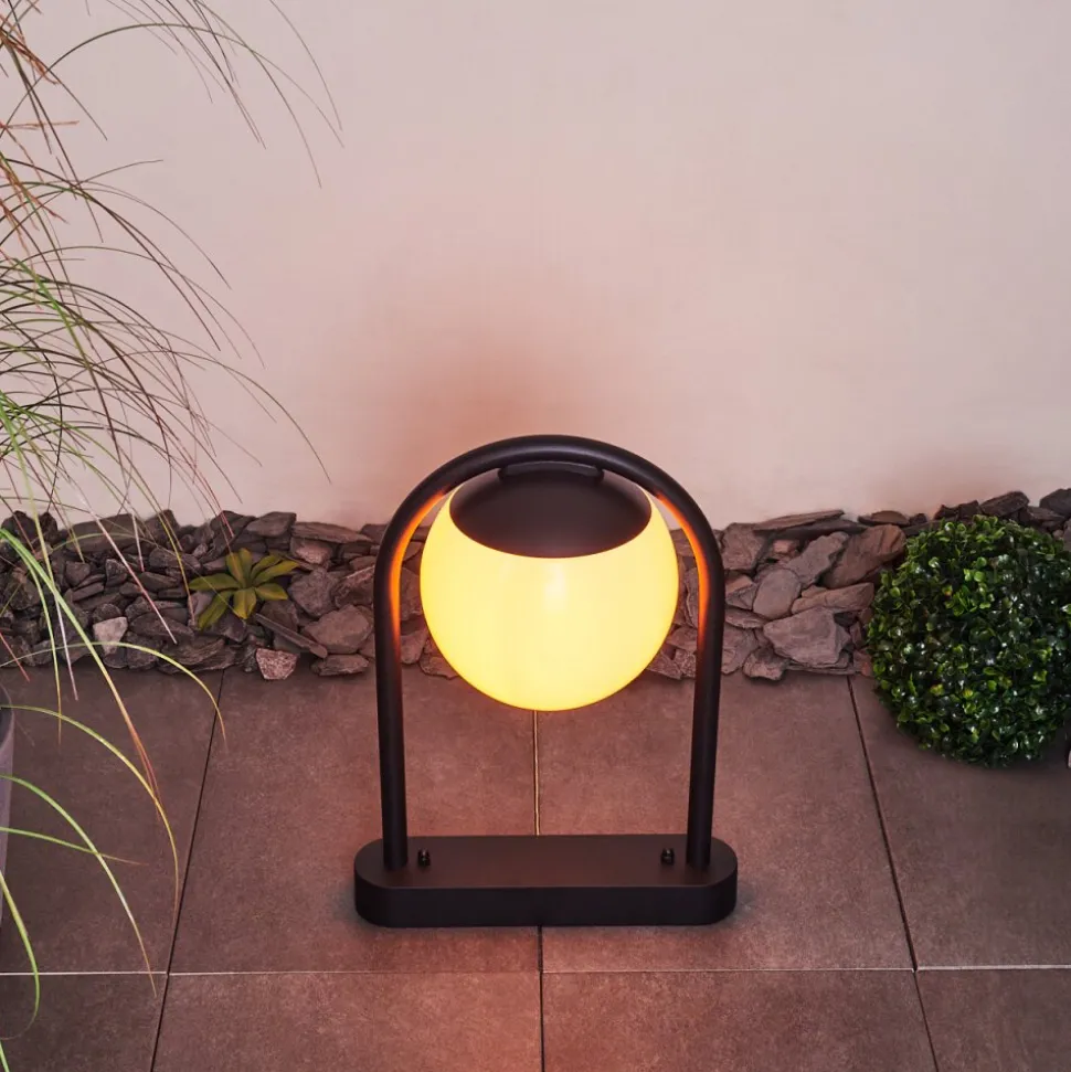 Borne Lumineuse Festau Noir, 1 Lumiere