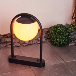 Borne Lumineuse Festau Noir, 1 Lumiere