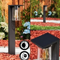 Borne Lumineuse Foley Noir, 1 Lumiere