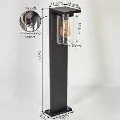 Borne Lumineuse Foley Noir, 1 Lumiere